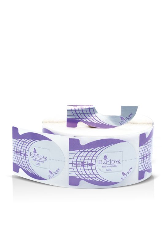alor.pro: EzFlow Nail Form Oval (1 roll =500 pcc) – Nagu formas (violētās) | 60246